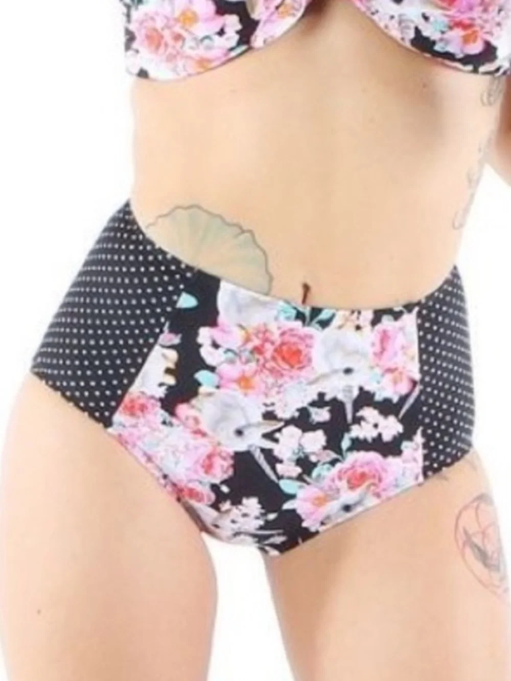 Iron Fist Buns and Roses High Waist Bikini Bottoms Size XL